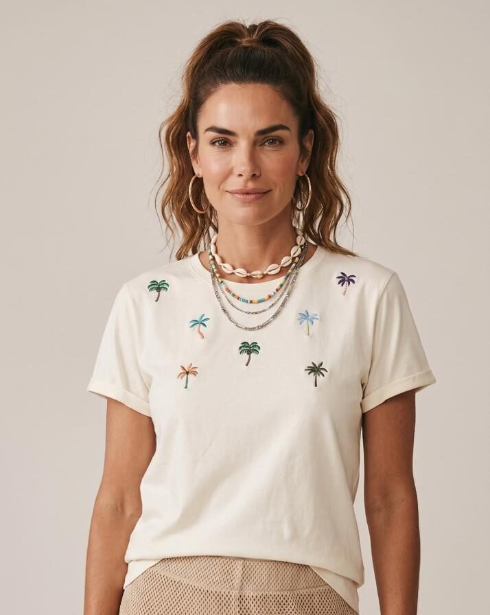 CAMISETA LARGA BORDADA EDICION SUMMER VIBES