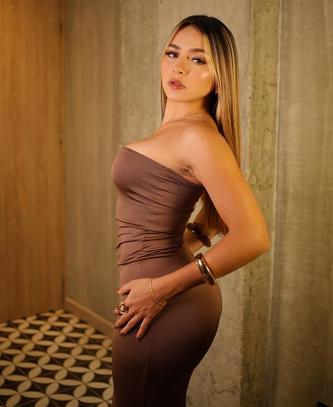 Vestido Dress Largo Cafe