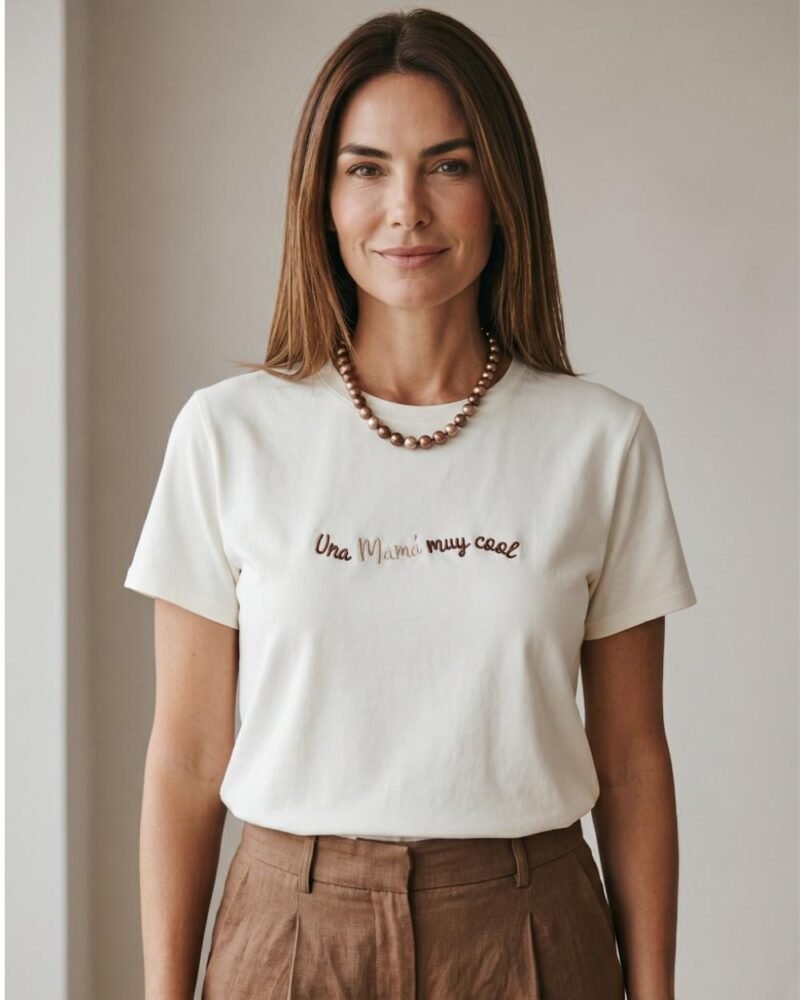 CAMISETA LARGA BORDADA EDICION DIA DE LAS MADRES