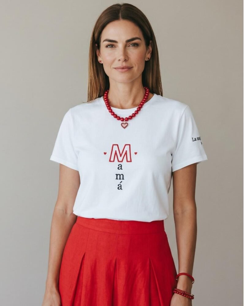 CAMISETA LARGA BORDADA EDICION DIA DE LAS MADRES