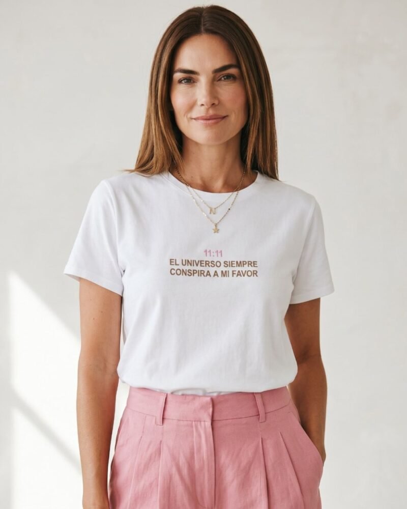 CAMISETA LARGA EL UNIVERSO SIEMPRE CONSPIRA A MI FAVOR